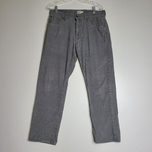 J Crew Factory Mens Gray Straight fit Jeans corduroy sz 32  x 30